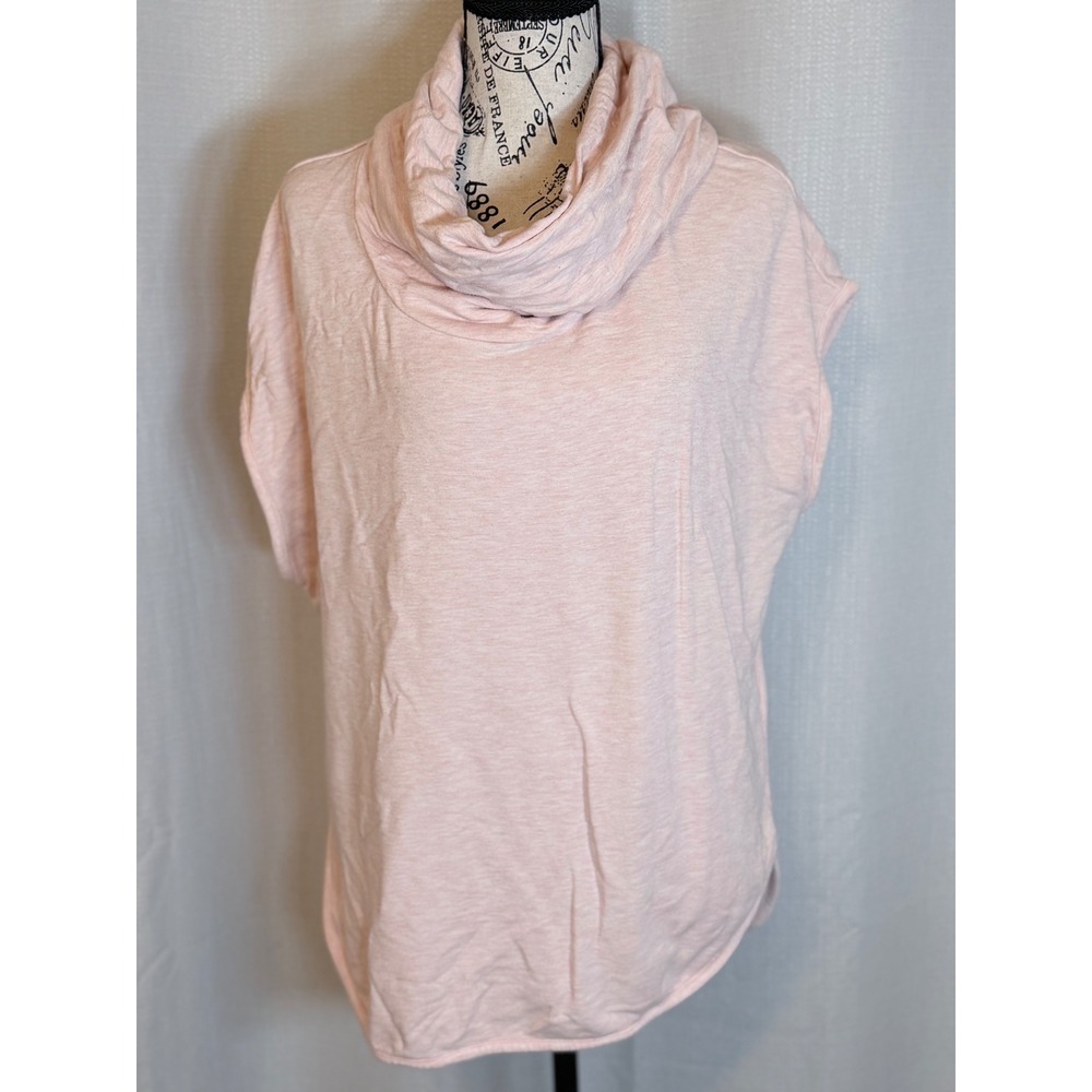 Loft Outlet Lounge Poncho Top Coquette Pink Cowl Neck Fleece Size XS oversized